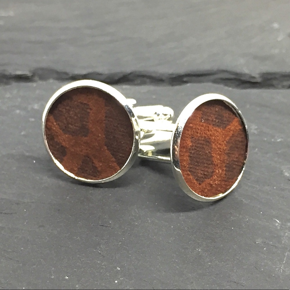 Zebra Cuero Men’s Cufflinks 2-pc Set